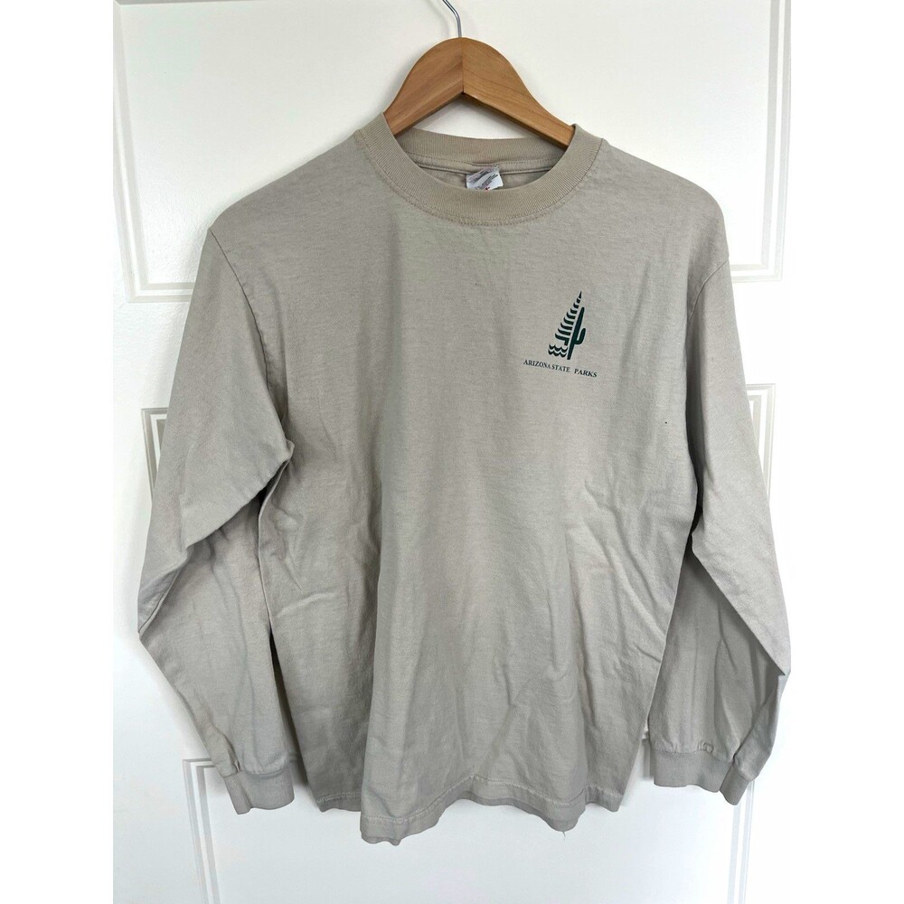 Vtg 90s Y2K Arizona State Parks Ranger T-Shirt Men's M Beige Anvil Red Bar Tag
